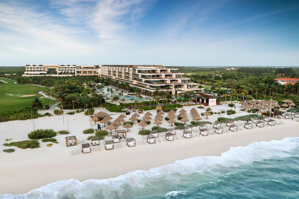 ATELIER Playa Mujeres luxury adults-only all-inclusive resort with modern architecture and beachfront pools.