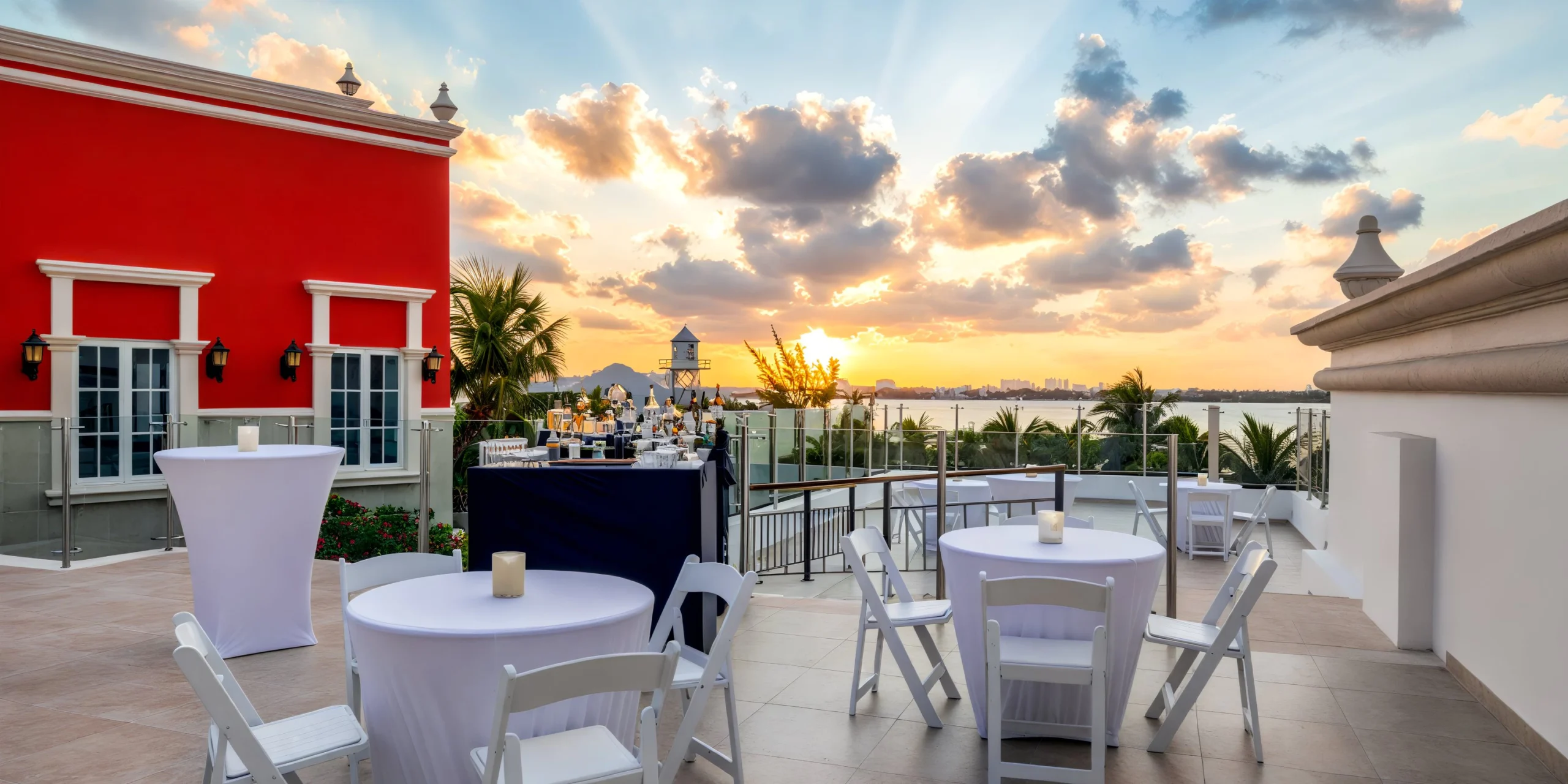 Laguna Ballroom and Terrace wedding reception setup at Hyatt Zilara Cancun