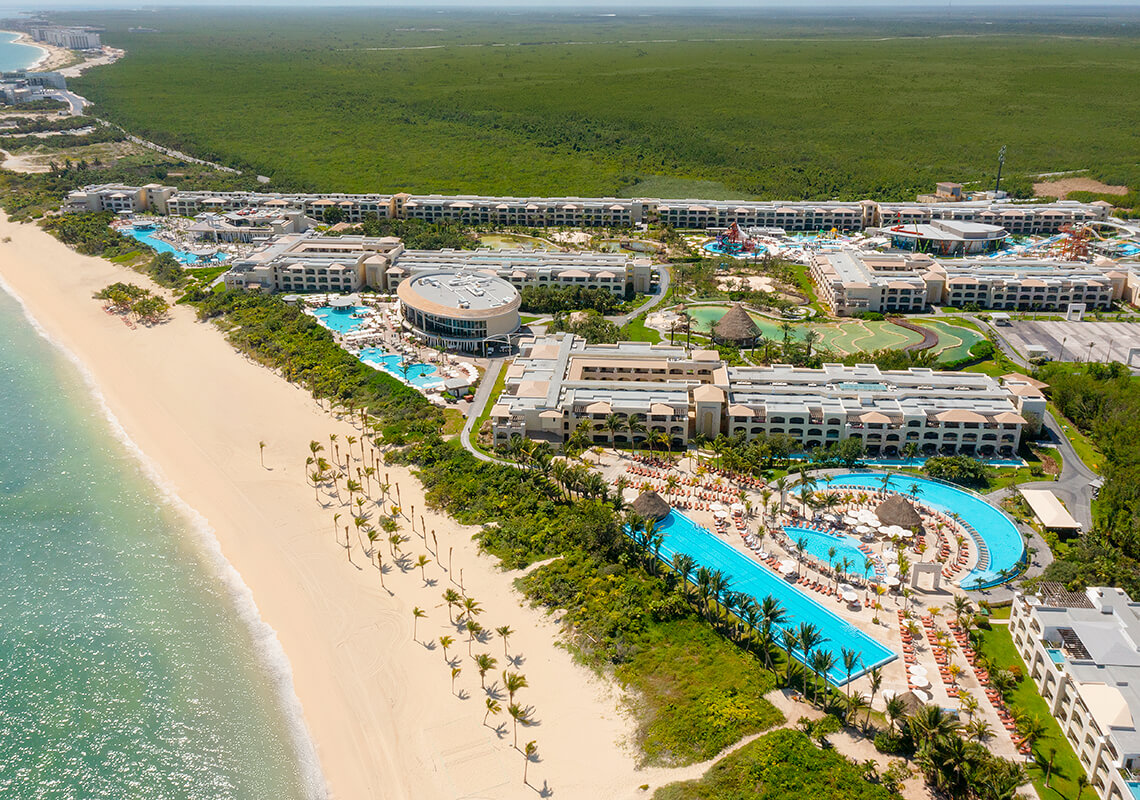 Moon Palace Cancun expansive all-inclusive beachfront resort with large pools and tropical grounds near Cancun, Mexico.