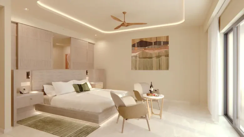 Ocean Front Master Villa King loft-style bedroom with private terrace and ocean views at Hyatt Zilara Cancun.