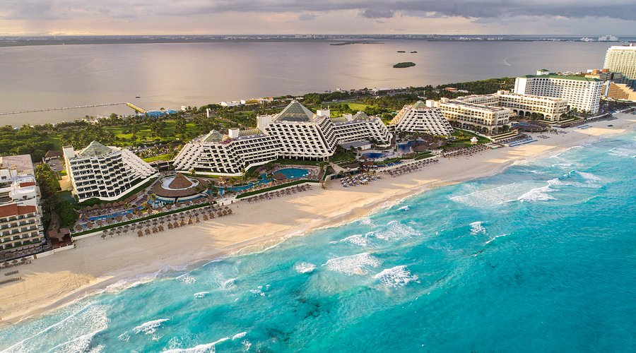 Paradisus Cancun luxury all-inclusive beachfront resort with pyramid architecture and oceanfront pools in Cancun.